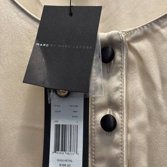 NWT Marc by Marc Jacobs Silk Tuxedo Dress - Women's Size 6 - Picture 6 of 10